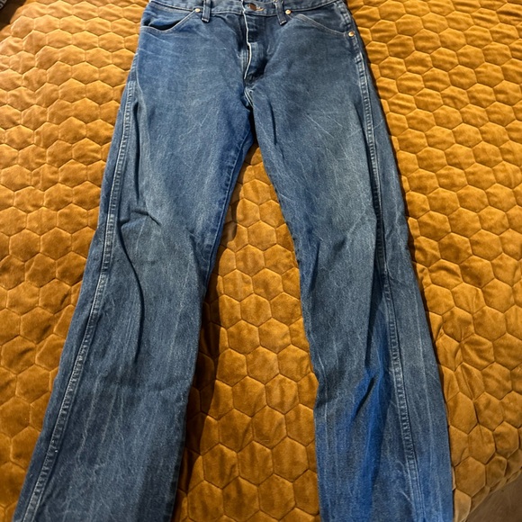 Vintage wrangler denim jeans 31x32 no holes worn in look western style work pant - Picture 4 of 4